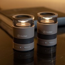MoriMori LED W Speaker 藍牙音響氣氛燈 日本品牌 露營燈, 鎌倉灰