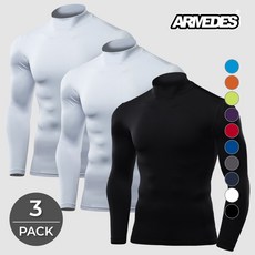 아르메데스 언더레이어 쿨티셔츠 베이스레이어 컴프레션 테크핏 터틀긴팔 3매