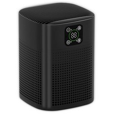 침실 가정용 반려동물용 공기청정기 1200피트 테일룰루 H13 트루 헤파 에어 필터 휴대용 공기청정기 12dB 절전 모드 속도 조절 타이머 냄새 먼지 연기 꽃가루를, black