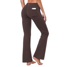 BUBBLELIME 73.7cm/78.7cm/78.7cm/83.8cm/88.9cm(33인치)/88.9cm(35인치) 3가지 스타일 여성용 부츠컷 요가 팬츠 베이직/백 포켓 하이