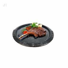 짱이싸인 스테이크 원형 법랑철판 3호 업소용그릇