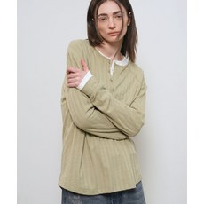 브랜드정품 제너럴아이디어 GENERALIDEA 루즈핏 헨리넥 티셔츠 KHAKI GF1LTS516 360907