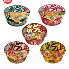 진짜 일본 다양한 맛을 한번에 닛신 돈베 각종 5종세트 키츠네 우동 95g 카레우동 고기우동 덴뿌라 소바 100g 오리육수소바