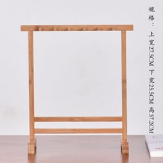 創意毛筆掛架 實木楠竹製 文房四寶毛筆收納筆擱, 1個, 新竹毛筆掛