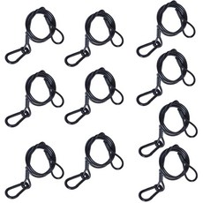 사크노아 0 16인치 4mm 카라비너 잠금장치가 있는 블랙 스테이지 조명 안전 케이블 133파운드 하중 길이 31 5인치 스테이지 조명용 안전 케이블 10팩, 1 0.2 (5mm)Diameter,Longth:30