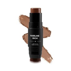 Root Touch Up 헤어 컬러 섀도우 파우더 여성용 그레이 커버업 헤어라인 스폰지 브러시가 있는 더블 헤드 커버 블론드 방수 컨실러 [호환], 라이트 브라운