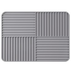 法式素雅矽膠廚房餐具瀝水置物墊, 米白, 1個, 30x40.2cm