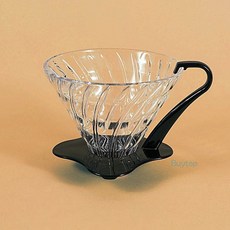 일본 하리오 V60 1-6잔용 글라스 커피 핸드드리퍼 VDGN-03B, 1-6잔용 단품, 1개, 1L