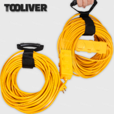 툴리버 3구 전기 콘센트 작업선 산업용 캠핌용 연장선 멀티탭, 2개, 노랑색, 30m