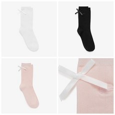 라코스테 LACOSTE (여성 25FW 리본 미들 삭스 RA797E-55N 3컬러 택1 419332