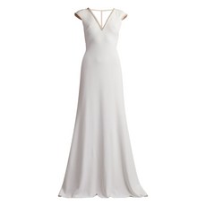 타다시쇼지 마르셀리나 비즈 V넥 맥시 드레스