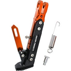 Adsspro유니버셜 모터 킥스탠드 액세서리 개조 CNC 알루미늄 합금 조절식 삼각대 홀더 풋사이드 서포트 스탠드 스쿠터 모터바이크 디트 피트 바이크회색, orange, 1개