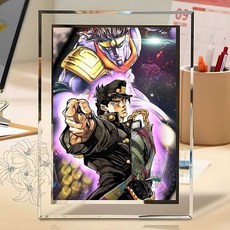 JOJO的奇妙冒險 立牌 桌面擺件 動漫周邊 相框 徐倫 空條承太郎, 1個, 承太郎10,5寸水晶相框