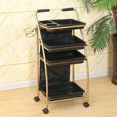 美髮車髮廊手推車 燙染工具車 美容小推車 理髮店專用 復古手推車, 土豪四層剎車輪整體車