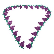 1 야드 과일 수 놓은 레이스 패브릭 트림 바느질 아플리케 드레스 웨딩 장식 diy 공예 리본 액세서리, 코튼, 포도, 1개