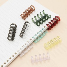 이터널몬탁1 셀프 6공 제본링 1P 플라스틱제본링, 투명블루