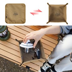 캠퍼스트레이 감성캠핑 차량 접이식 정리함, 브라운 2종한세트, 1개