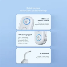 New-AUX 무선 어댑터 2-In-1 휴대용 블루투스 송신기 수신기 자동차 및 가정용 오디오, 01 White