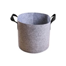 손잡이가 있는 패브릭 재배 가방 패브릭 식물 화분 야채와 꽃을 쉽게 운반하는 데 적합한 즙이 많은 성장 가방, 회색, 7갤런
