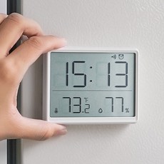 자석 디지털 시계 냉장고 현관 부착 온도 습도 시계, 마그네틱온습도시계 블랙, 1개, B1 마그네틱온습도시계 블랙