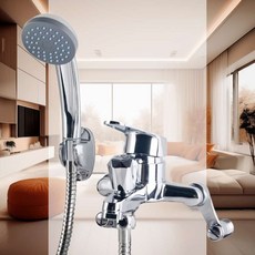 샤워용 국산 6pcs 벽붙이 화장실 부품 싱글레버 설치 줄