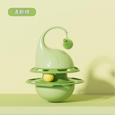 不倒翁貓玩具, 綠色 不倒翁 - 漏食玩具, 1個