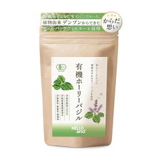 HELLO and 유기 홀리 바질 티 1.5g×30포 유기 JAS 인증 무첨가 논카페인 스리랑카산 100% 사용 유기농 식물 유래 티백, 1개, 1개입, 1g