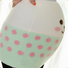 수면 배워머 동물 얼굴 도트 패턴 복부 온열 허리 복대 임산부 워머