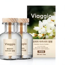 비아지오 150ml 차량용 디퓨저 2개입 탈취 방향 디퓨저, 1개, 베네치아 아카시아 정원[150ml x 2개입]