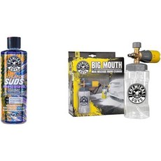 케미컬 가이즈 CWS2126BM 빅 마우스 비누 & 폼 키트 - 하이드로수즈 세라믹 Si02 샤인 하이 포밍 세차 16온스 맥스 릴리스 캐논 압력 세탁기와 함께 작동 2개 품목, SOAP + EQP324, 16 oz