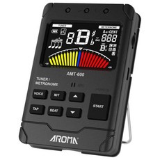아로마 컬러 액정 USB 충전 메트로놈 피아노 바이올린 악기 튜너 박자기 AMT-600, 1개