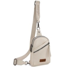 Wrangler 여성용 크로스백 슬링 백 어반 베이지