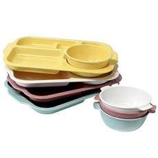 GPD 심플 어린이 식판 국그릇 세트 유치원 배 핑크 357317EA pon+37259bw