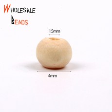 4-50mm 천연 나무 구슬 라운드 스페이서 나무 진주 무연 공 보석에 대 한 매력 DIY 수제 액세서리 만들기 1-1000pcs, [10] 4mm 1000pcs