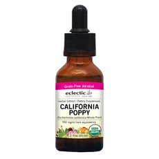 Eclectic Institute Vegan無穀物花菱草萃取滴劑, 1瓶, 30ml