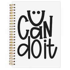 LZYRF 보호 플로럴 북 나선형 노트북 저널 책 애호가를 위한 노트 선물 책 애호가를 위한 저널 독자 사서 선물 하드커버 노트북 5 5x8 3인치, 1 Can do it