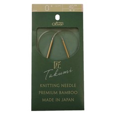 일본 크로바 클로버(Clover) 타쿠미 원형 바늘-S 40cm 사이즈별 선택가능, 0호, 1개