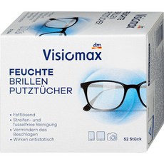 德國 DM Visiomax 拭鏡布 52片 拋棄式眼鏡布 擦拭布 拭鏡紙 眼鏡布 一次性眼鏡清潔濕巾