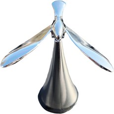 다브엔 차량용 인테리어 움직이는 새 대시보드 메탈 오브제, 1개, 플래티넘 실버