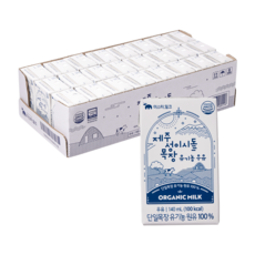 본사직영 제주 성이시돌 목장 유기농 우유 멸균우유 (140ml x 24개입), 140ml, 24개