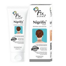 Fixderma Nigrifix 크림 피부과 전문의 테스트를 거친 레티놀 크림 목 발목 관절 겨드랑이 허벅지 및 팔꿈치와 같은 어두운 신체 부위용 각질 제거제 50g, 1개, 100g