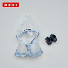 팝마트 라부부 꾸미기 우비 인형옷, 1~3세, 우비+장화(2피스), 검정색 우비세트(인형x)