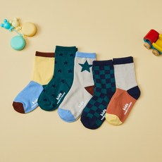 모던하우스 아동용 먼데이 투 프라이데이 양말 4~7Y 5족 세트