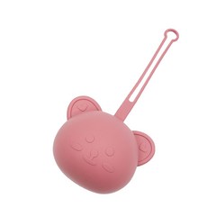 星形矽膠奶嘴夾 - 寶寶奶嘴防掉鏈 可愛造型 輕巧便攜 多功能用途, 紅色, 1個