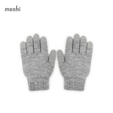 Moshi Digits 電容式觸控防滑手套 2.0－淺灰, 1個