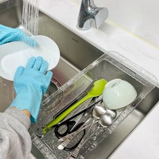 싱크대바스켓조절 물바스켓조절 물빠짐바스켓 싱크대바스켓투명 조절싱크대바스켓 물빠짐 투명 바스켓 길이조절 싱크대 싱크대바스켓