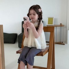 아이아이KC 아이보리플라블라우스<br><아이><br>*90~130*