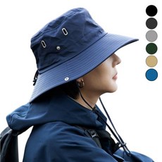비욘드유 햇빛 차단 사파리 등산 모자, 네이비