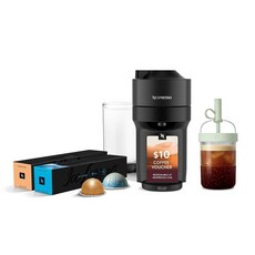 Nespresso De'Longhi Vertuo Pop+ 콜드 밸류 번들 아이스 커피 텀블러 포함 리코리스 블랙, Nespresso De'Longhi Vertuo Pop