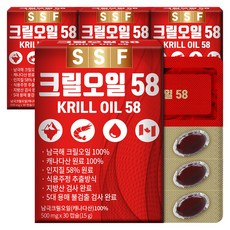 순수식품 크릴오일 인지질58%이상원료 4박스(120캡슐) 크릴오일58, 30정, 4개